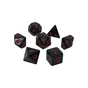 Набір кубиків для настільних ігор Games 7 Days Opaque 7 Dice Set - Black (w-red) (7 шт.) (g7dopaq08) - зменшене зображення 1