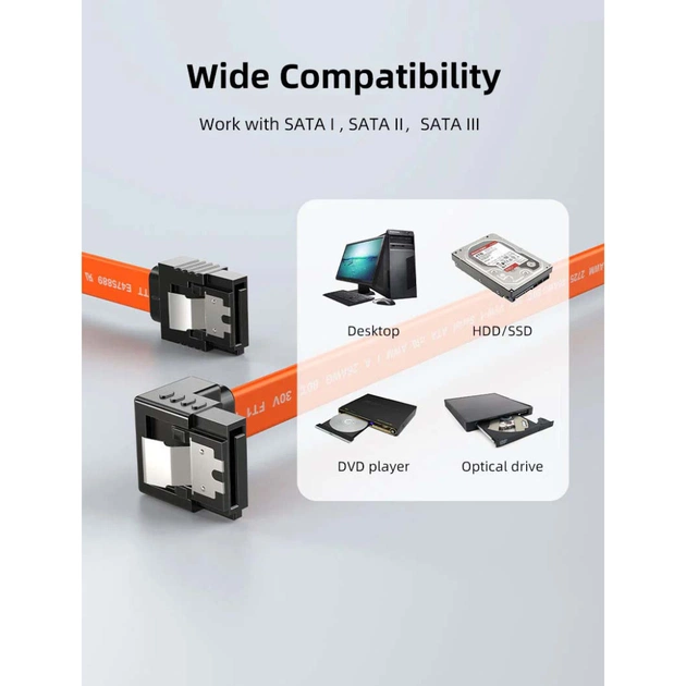 Кабель для передачі даних SATA III 0.5m 90° corner Cabletime (CA915903) - picture 9