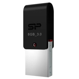 USB флеш накопичувач Silicon Power 8GB Mobile X31 USB 3.0, OTG, Black (SP008GBUF3X31V1K) зображення 1