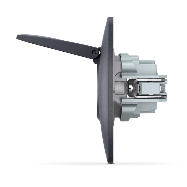 Розетка Videx BINERA 1ая із заземленням і кришкою черн (VF-BNSK1GС-BG) - зображення 3