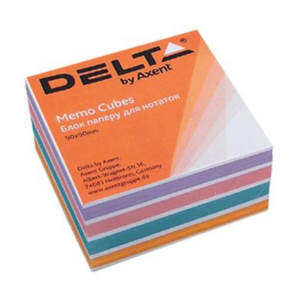 Бумага для заметок Delta by Axent "COLOR" 90Х90Х30мм, glued (D8024) - изображение 1