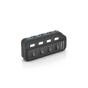 Концентратор Voltronic USB 3.0 to 4xUSB 0.6m with switches (YT-3H4S/2TB) зображення 1