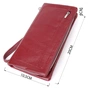 Гаманець ST Leather Шкіряний з відділенням під телефон Бордовий (23102) - зменшене зображення 3