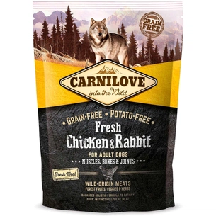 Сухий корм для собак Carnilove Fresh Chicken and Rabbit for Adult dogs 1.5 кг (8595602527502) зображення 1