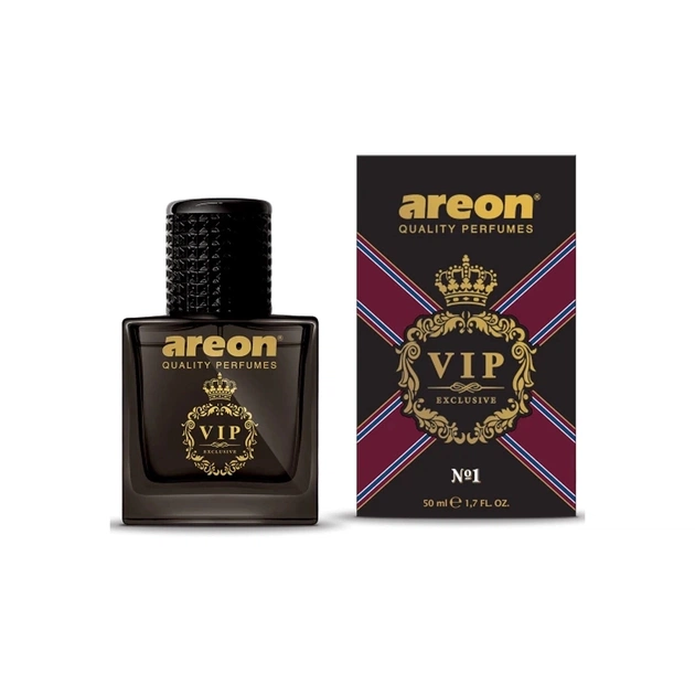 Ароматизатор для автомобіля Areon VIP 1 скло 50 мл Чорний дизайн (85016) - изображение 1