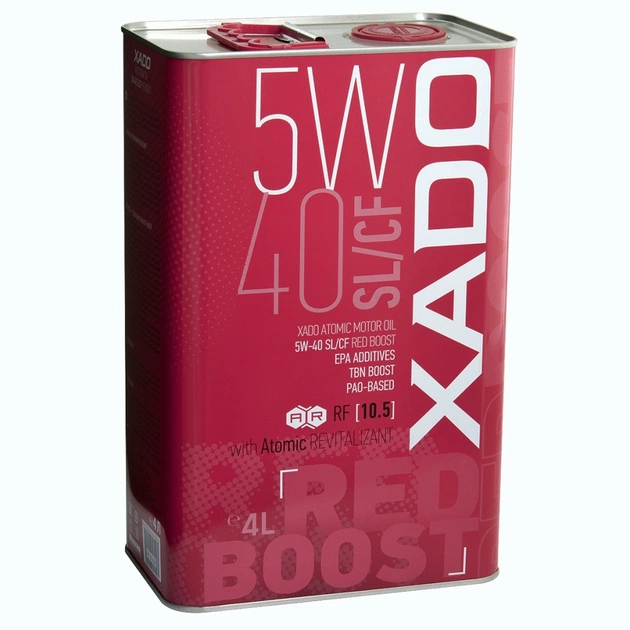 Моторна олива Xado Atomic Oil 5W-40 SL/CF RED BOOST 4л (XA 26206) - зображення 1