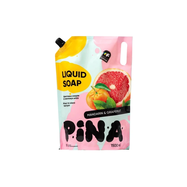 Жидкое мыло Pina Mandarin and grapefruit Дой-пак 1500 мл (4820287020524) - изображение 1