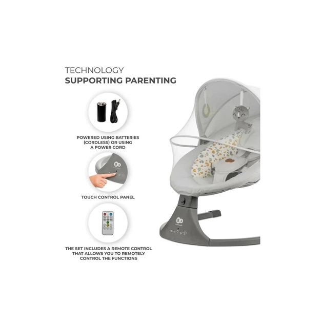 Крісло-гойдалка Kinderkraft Lumi 2 Light Grey (5902533925018) - picture 8