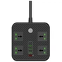 Мережевий фільтр живлення Voltronic TВ-Т90, 4роз, 3*USB Black (ТВ-Т90-Black) - зменшене зображення 1