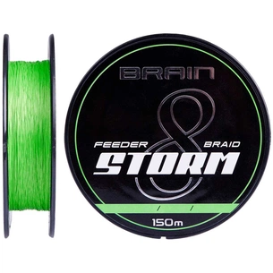 Шнур Brain Storm 8X 150m 0.14mm 20lb/9.0kg Lime (1858.51.99) зображення 1