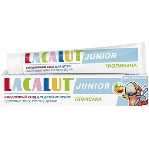 Дитяча зубна паста Lacalut junior тропікана 75 мл (4016369661970) зображення 1