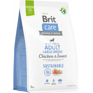 Сухий корм для собак Brit Care Dog Sustainable Adult Large Breed з куркою та комахами 3 кг (8595602558759) picture 1