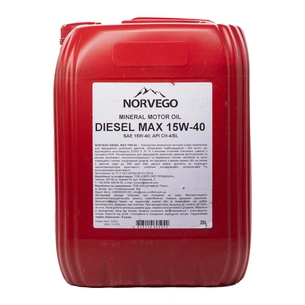 Моторна олива NORVEGO DIESEL MAX 15W40 20л зображення 1
