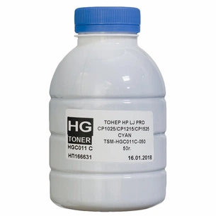 Тонер HG HP CLJ CP1025/1215/1525 50г CYAN (TSM-HGC011C-050) зображення 1