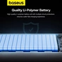 Батарея універсальна Baseus Star-Lord 20000mAh 30W OE, white (P10022904213-00) - зменшене зображення 8