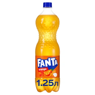 Напій Fanta Безалкогольний сильногазований соковмісний Апельсин 1.25 л (5449000028938) зображення 1