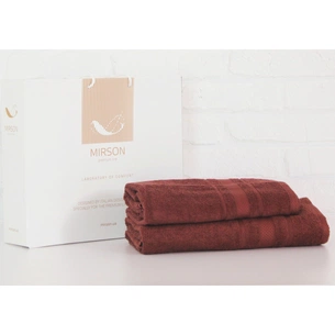 Рушник MirSon набір банний 5071 Elite SoftNess Brown 50х90, 70х140 (2200003183092) зображення 1