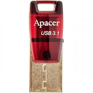 USB флеш накопичувач Apacer 32GB AH180 Red Type-C Dual USB 3.1 (AP32GAH180R-1) зображення 1