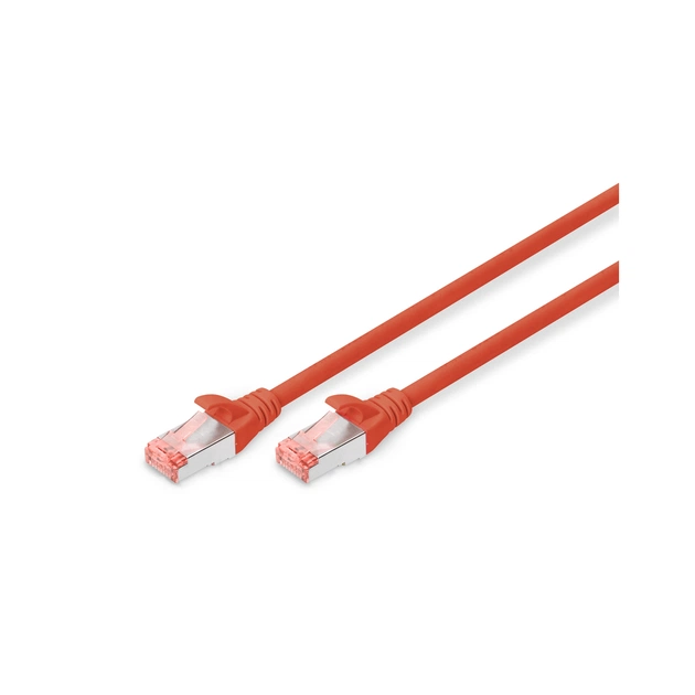Патч-корд 5м, CAT 6 S-FTP, AWG 27/7, LSZH, red Digitus (DK-1644-050/R) - зображення 1