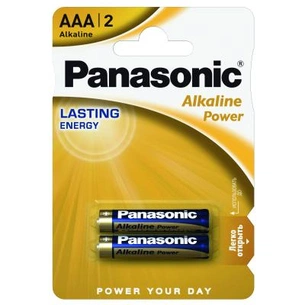 Батарейка Panasonic AAA LR03 Alkaline Power * 2 (LR03REB/2BP) зображення 1