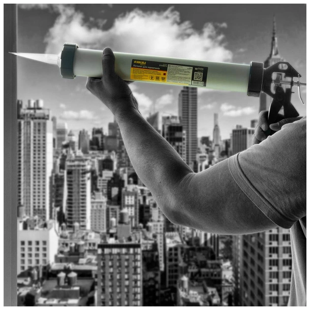 Пістолет для герметика Sigma 375мм 610мл алюмінієва туба (2723071) - picture 5