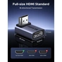 Перехідник HDMI M to HDMI F 8K60Hz 48Gbps 90° corner black Ugreen (85632) - зменшене зображення 6