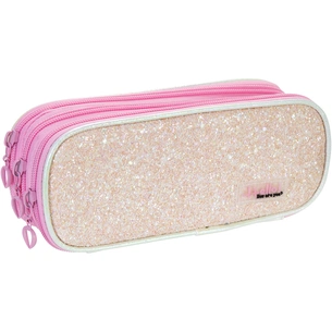 Пенал Cool For School з блискітками 3 відділення рожевий (CF87050) зображення 1