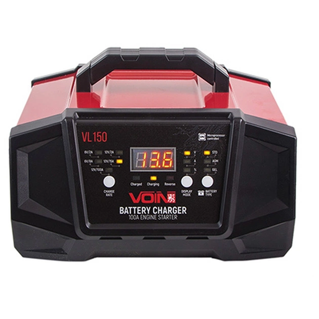 Пуско зарядний пристрій VOIN 6&12V/2A-8A-15A/Start-100A/8-180AHR/LCD індик (VL-150) - зображення 1