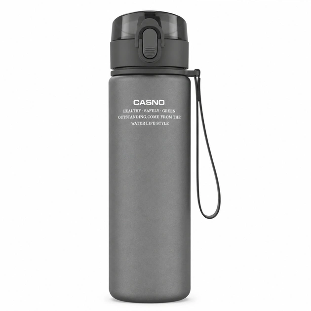Пляшка для води Casno KXN-1115 560 мл з матовим покриттям Сіра (KXN-1115_Grey) - зображення 1