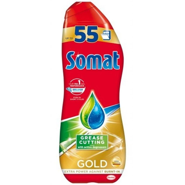 Гель для миття посуду в посудомийці Somat Gold Анти-Жир 990 мл (9000101344530) - зображення 1