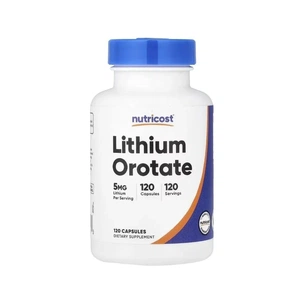 Вітамінно-мінеральний комплекс Nutricost Літій оротат, 5 мг, Lithium Orotate, 120 капсул (NCS67336) зображення 1