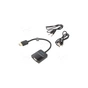 Перехідник HDMI M to VGA F + Micro USB F + 3.5mm F 0.15m black VENTION (42161) - зменшене зображення 1