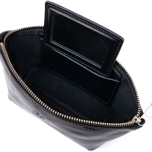 Косметичка Grande Pelle Зі шкіри Чорна (11302) - зображення 7