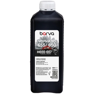 Чорнило Barva HP 655/650 1 л, Black, pigm. (H655-657) зображення 1
