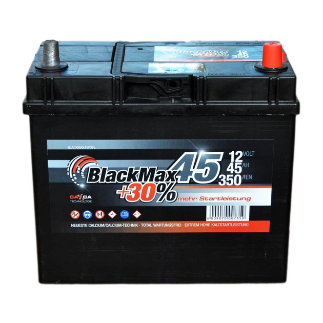 Акумулятор автомобільний BlackMax 45А (B4022) - зображення 1