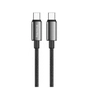 Дата кабель USB-C to USB-C 1.0m 5A 100W zinc alloy braided black ColorWay (CW-CBPDCC098-BK) - уменьшенное изображение 3