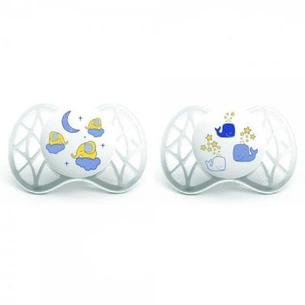 Пустушка Nuvita Air симетрична 0м+ 2 шт. світиться у темряві (NV7063) зображення 1