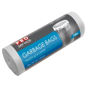 Пакети для сміття PRO service Standard LD Білі 120 л 10 шт. (4823071616187) picture 1