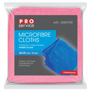 Серветки для прибирання PRO service Standard з мікрофібри мікс кольорів 4 шт. (4823071639858) зображення 1