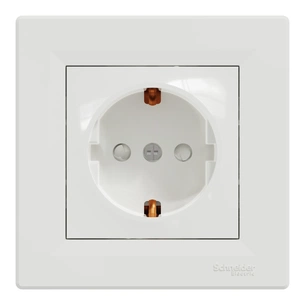 Розетка Schneider Electric ASFORA зі штор. біла (EPH2900221) зображення 1