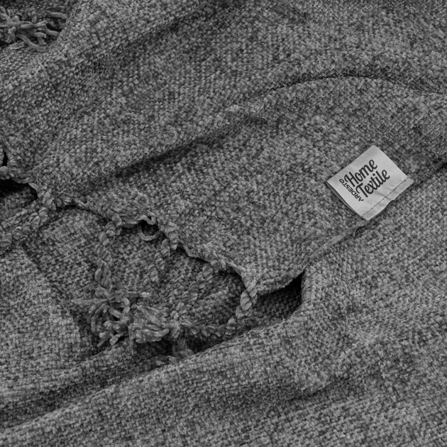 Плед Ardesto Chenille 140х190см, 100% полиэстер, серый темный (ART0203CH) - изображение 4