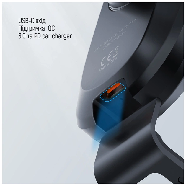 Універсальний автотримач ColorWay Air Vent Car Wireless Charger 15W Black (CW-CHAW038Q-BK) - picture 10