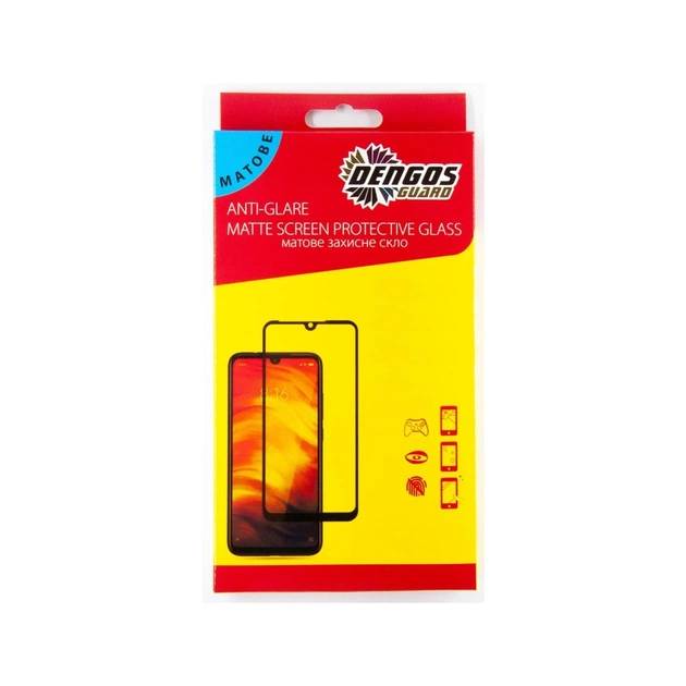 Скло захисне Dengos Full Glue Matte для iPhone 13/13 Pro (black) (TGFG-MATT-40) - зображення 1