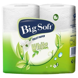 Туалетний папір Big Soft White 2 шари 200 відривів 4 шт (8594042230928) зображення 1