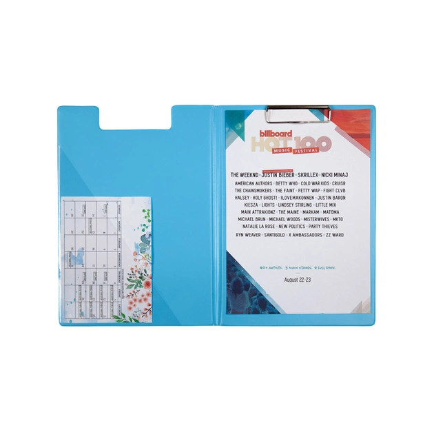 Клипборд-папка Axent Pastelini з металевим кліпом А4 вініл Блакитна (2514-22-A) - picture 2