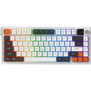 Клавіатура Ajazz AF82 Wireless/Bluetooth/USB UA Gray/White/Orange (AF82-GWO) зображення 1