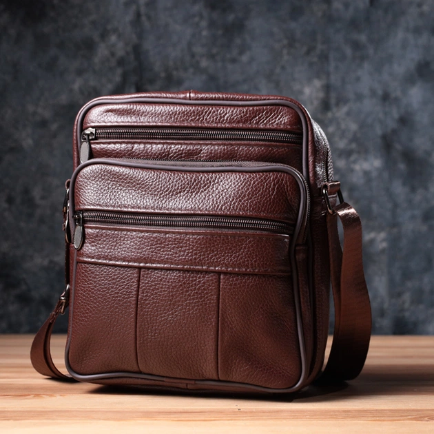 Сумка Vintage З натуральної шкіри Коричнева (22858) - зображення 10