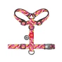 Шлея для собак WAUDOG Nylon з QR-паспортом анатомічна H-подібна "Банани на рожевому" пластиковий фастекс XL (323-4055) - зменшене зображення 2
