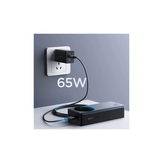 Батарея універсальна JOYROOM 30000mAh 65W PD, QC/3.0, USB-A, 2xUSB-C In/Out, Black (JR-PBF05) - зображення 9