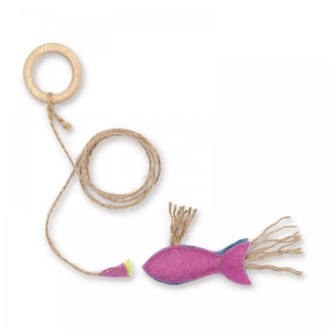 Іграшка для котів Природа Рибка на магніті 9х15 см (4823082430734) зображення 1